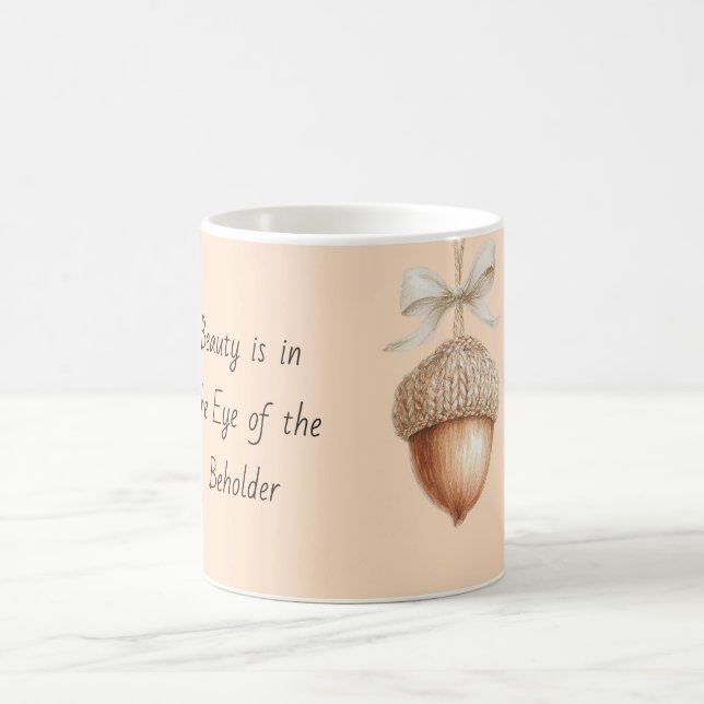Caneca De Café Arco de Creme de Avelã Pêssego Aconchegante (Centro)