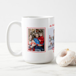 Caneca De Café Arco de Fita Vermelha Simples e Três Fotos Persona