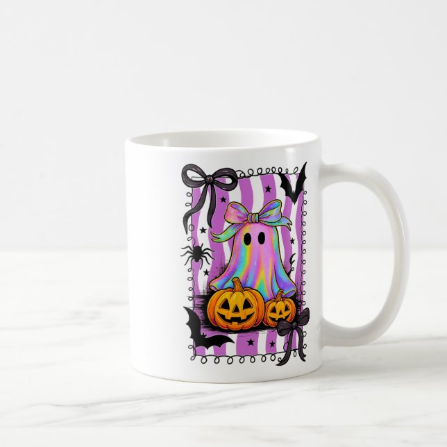 Caneca De Café Arco de Halloween Camisa Cute Skull Pumpkin Docinh (Direita)