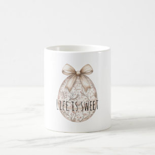 Caneca De Café Arco de Ovo de Páscoa Creme Chic