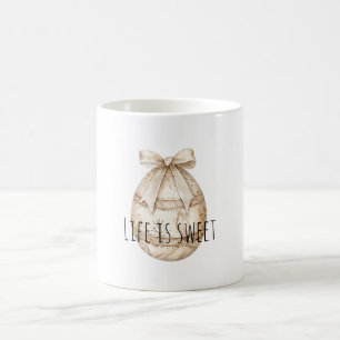 Caneca De Café Arco de Ovo de Páscoa de Creme Doce