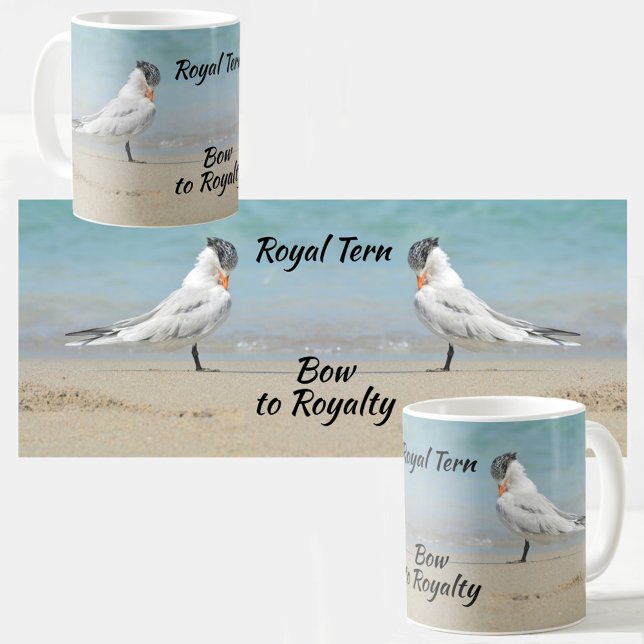 Caneca De Café Arco de Royalty Royal Terns Seabirds Coastal (Criador carregado)