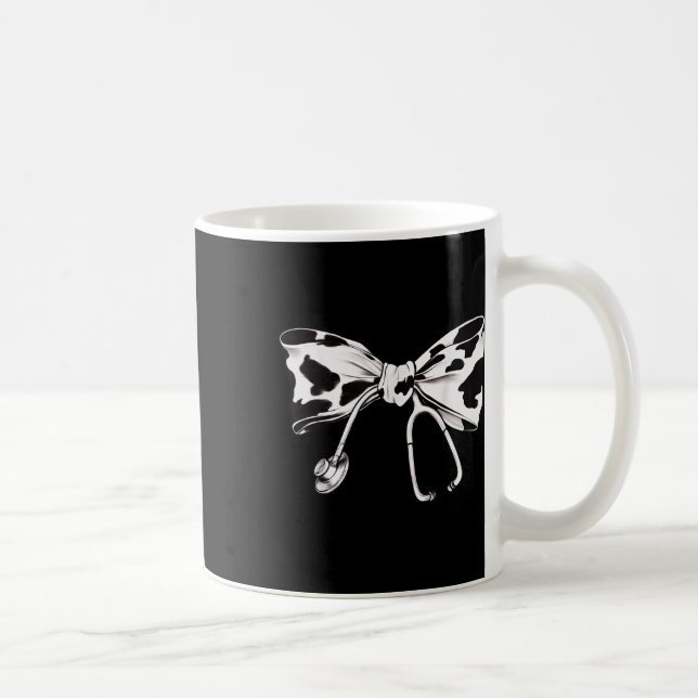 Caneca De Café Arco De Vaca E Enfermeiro De Estetoscópio (Direita)