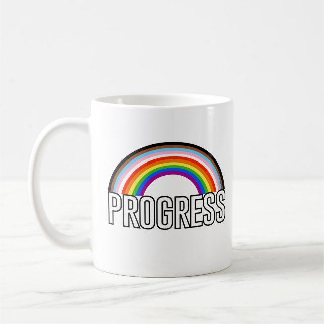 Caneca De Café Arco do Orgulho Progressivo (Esquerda)