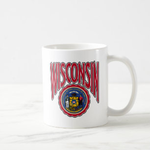 Caneca De Café Arco e selo de Wisconsin