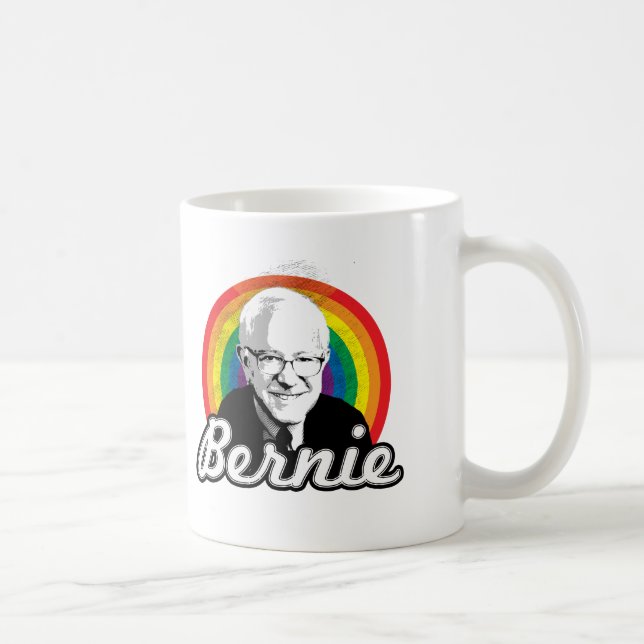 Caneca De Café Arco-íris Bernie - Política LGBT - (Direita)