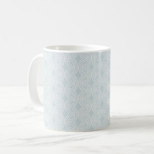 Caneca De Café Arco-íris branco geométrico