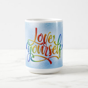 Caneca De Café Arco-Íris Colorido Amor Orgulho gay