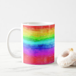 Caneca De Café Arco-Íris Colorido Cano-Vazio Cama Trendy Mug