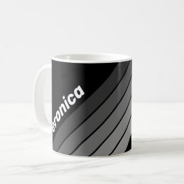 Caneca De Café Arco-íris com Gradiente Escuro e Nome