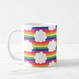 Caneca De Café Arco-íris com Nuvens
