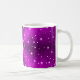 Caneca De Café Arco-íris cor-de-rosa no sistema ótico do couro