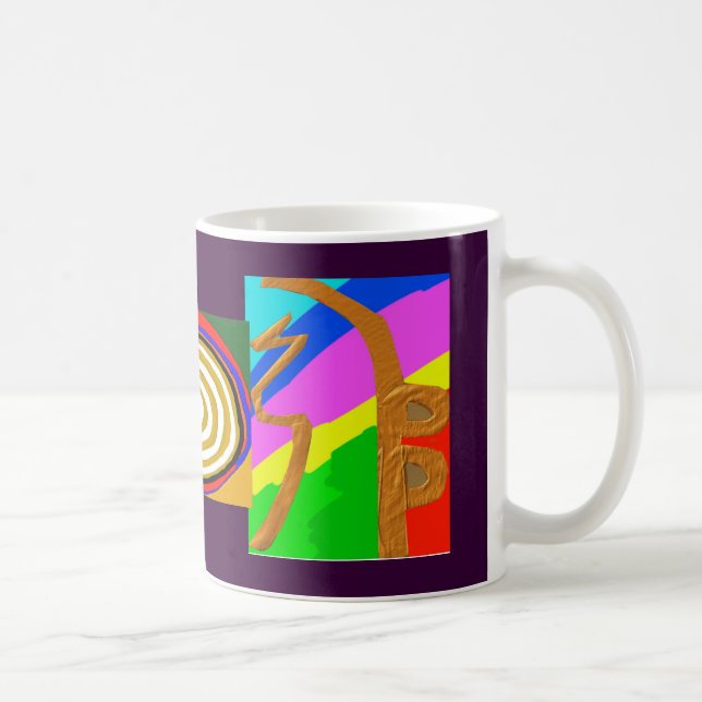 Caneca De Café Arco-íris   CORAJOSO de Sayhayki (Direita)