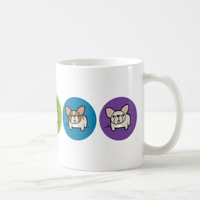 Caneca De Café Arco-íris de Frenchie (Direita)