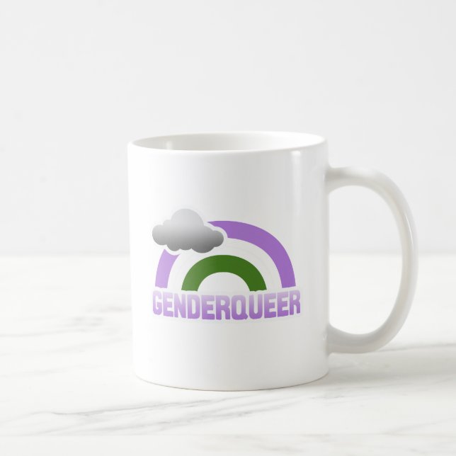 CANECA DE CAFÉ ARCO-ÍRIS DE GENDERQUEER (Direita)