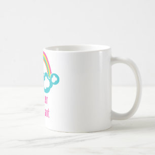 Caneca De Café Arco-Íris de Nuvem Assistente do Professor