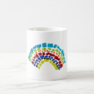 Caneca De Café Arco-íris de papel