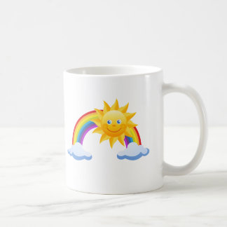 Caneca De Café Arco-íris de sorriso da luz do sol