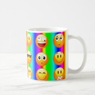 Caneca De Café arco-íris emoji