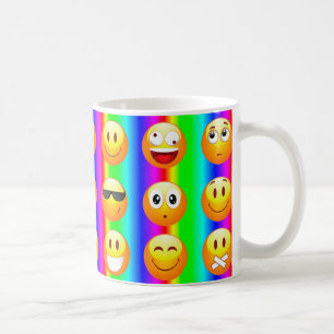 Caneca De Café arco-íris emoji