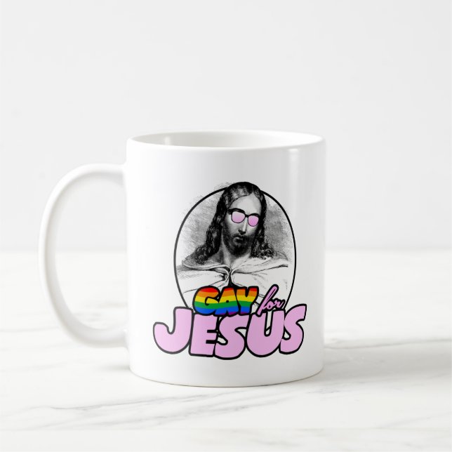 Caneca De Café Arco-íris Gay para Jesus (Esquerda)