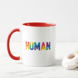 Caneca de café Arco-íris Humano Orgulho Gay LGBT