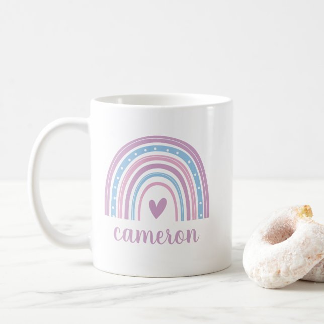 Caneca De Café Arco-Íris Intersexual Personalizado (Com Donut)