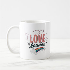 Caneca de Café Arco-Íris LGBTQ Orgulhosa e Alta Pr