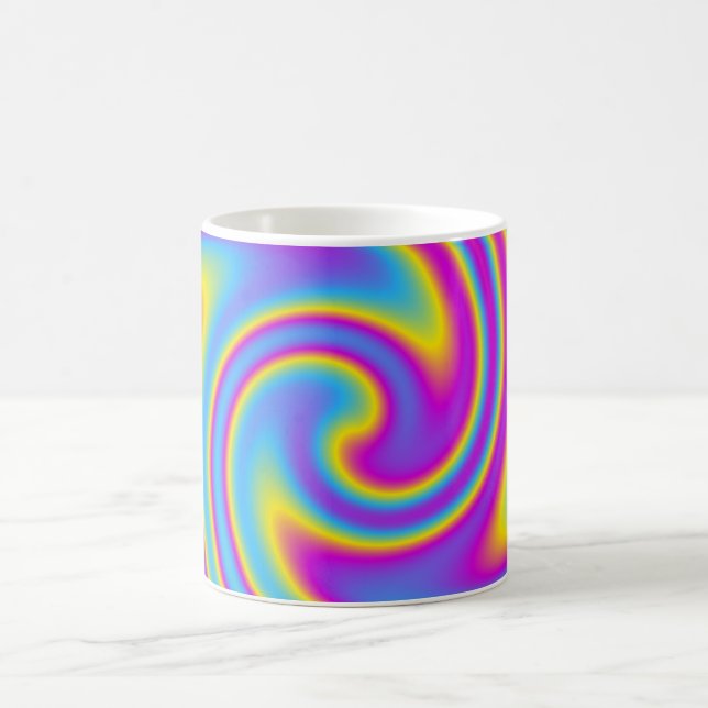 Caneca De Café arco-íris ondulado (Centro)