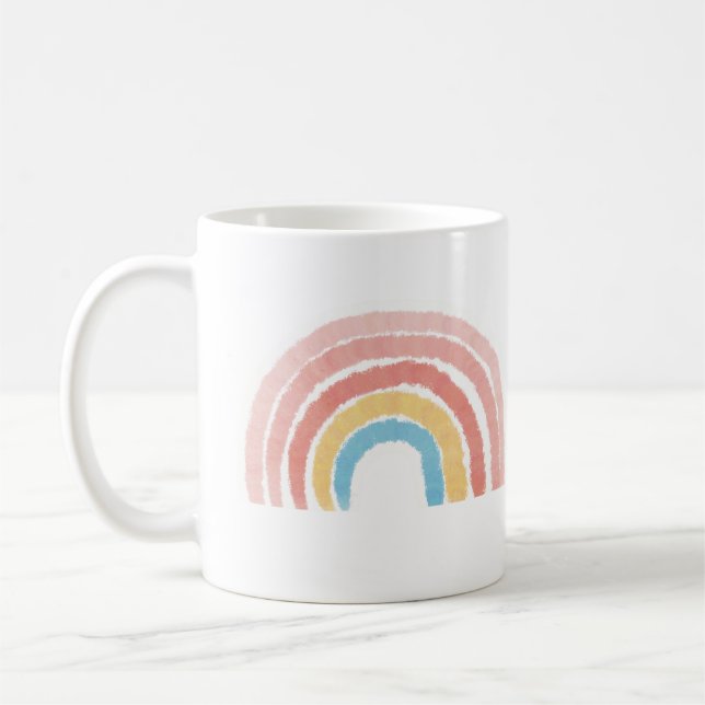 Caneca De Café Arco-íris Pastel (Esquerda)