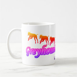 Caneca De Café Arco-Íris Personalizado com Greyhounds