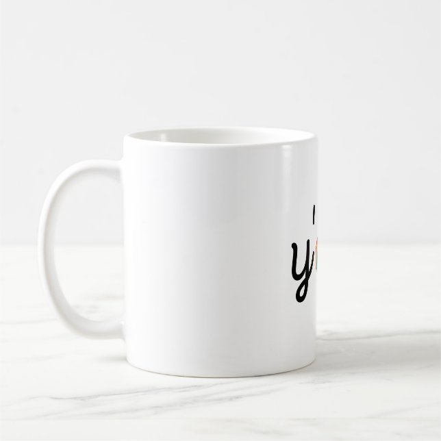 Caneca De Café arco-íris vocês texto (Esquerda)