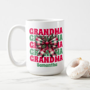 Caneca De Café Arco personalizado da vovó de Natal
