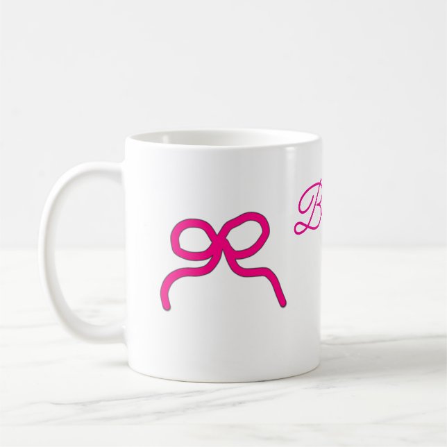Caneca De Café Arco PINK nome mínimo bridesmaid ano de presente (Esquerda)