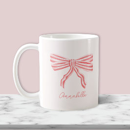 Caneca De Café Arco Rosa Claro & primeiro nome