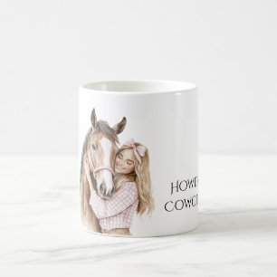 Caneca De Café Arco rosa Fazenda ocidental Cavalo