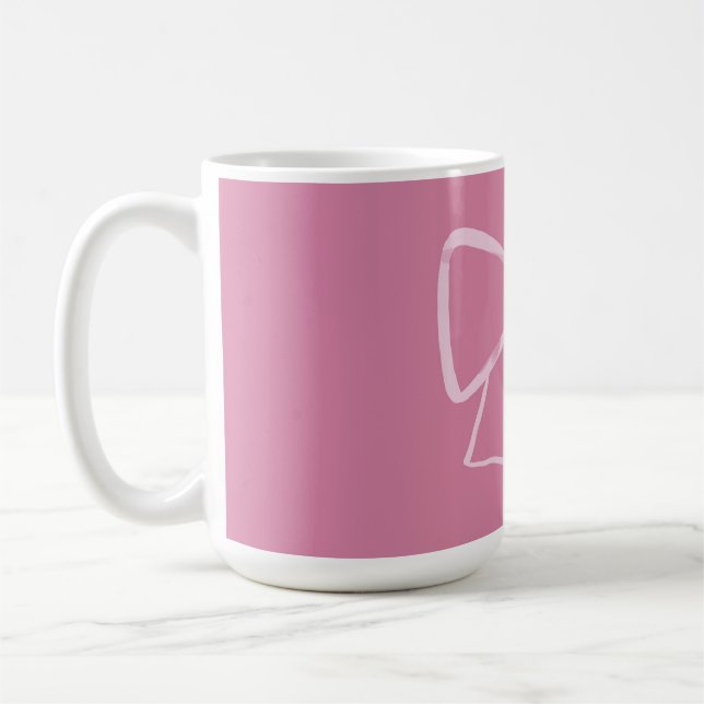 Caneca De Café Arco rosa minimalista (Esquerda)