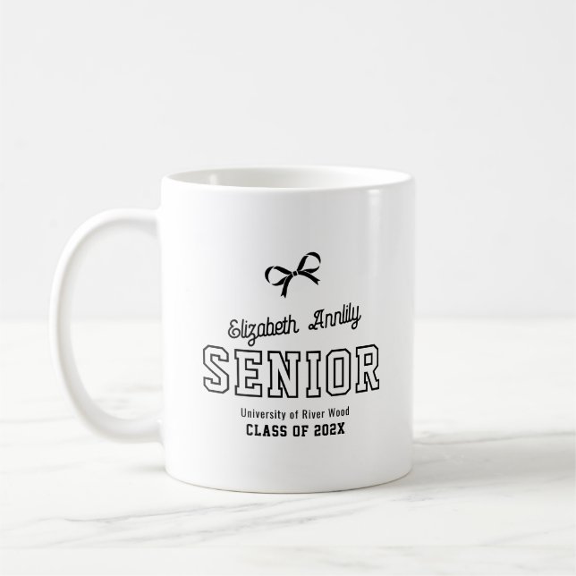 Caneca De Café Arco Sênior Personalizado Ano Script Graduado Facu (Esquerda)