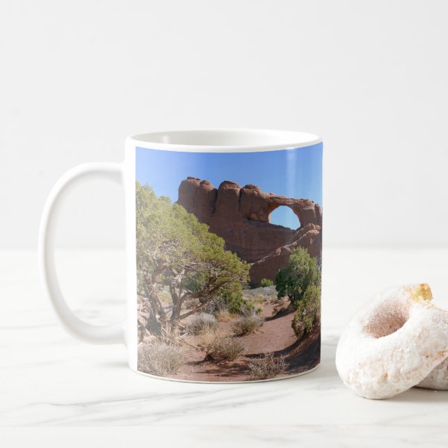 Caneca De Café Arco Skyline no Parque Nacional Arches (Com Donut)
