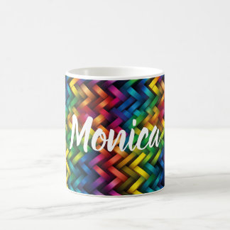 Caneca De Café Arcoíris de Geometría Vibrante