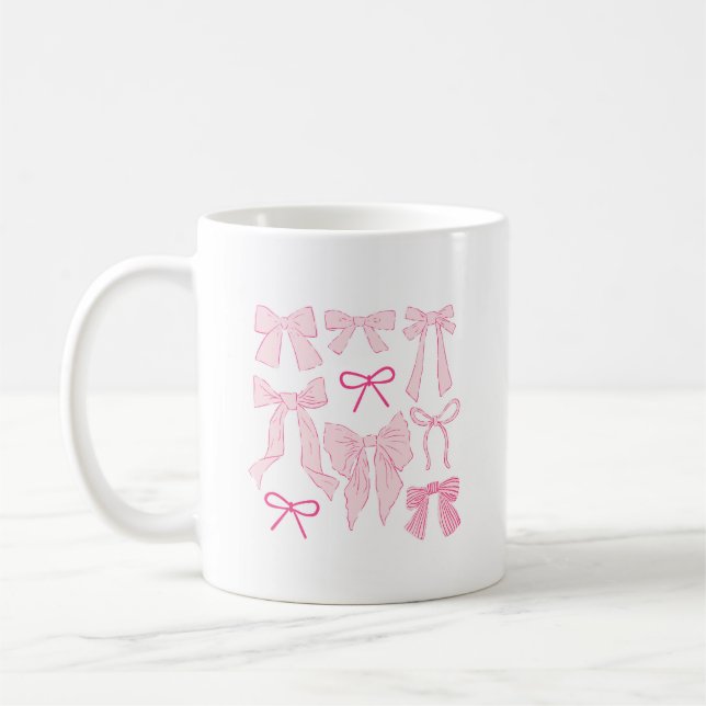 Caneca De Café Arcos brancos cor-de-rosa (Esquerda)