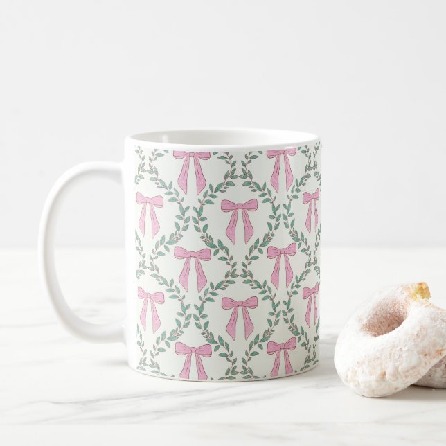 Caneca De Café Arcos cor-de-rosa e verde (Com Donut)