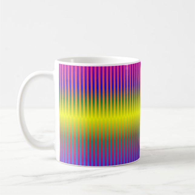 Caneca De Café Arcos de chuva escuros e leves (Stripes) (Esquerda)