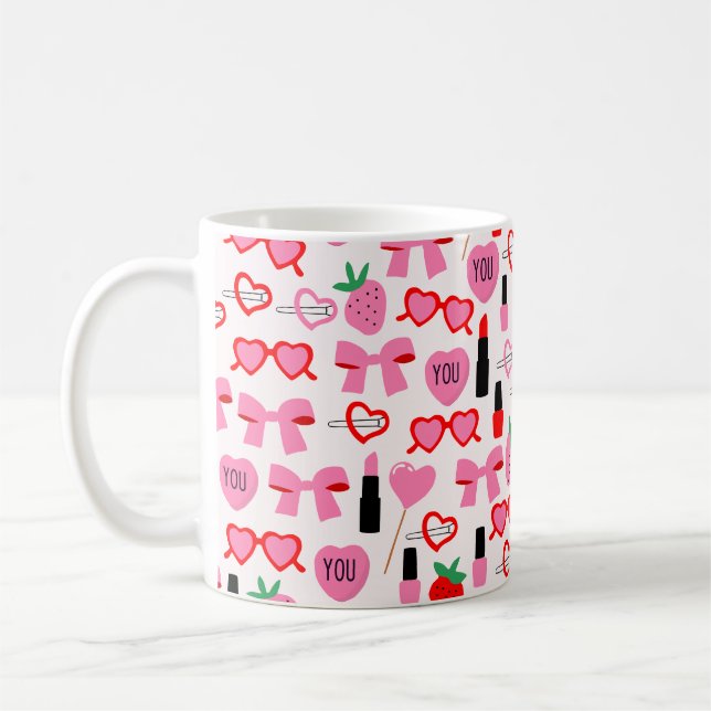 Caneca De Café Arcos rosa-claros Café Mug (Esquerda)