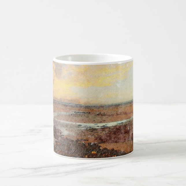Caneca De Café Ardrossan Beach Sunset Watercolour (Centro)