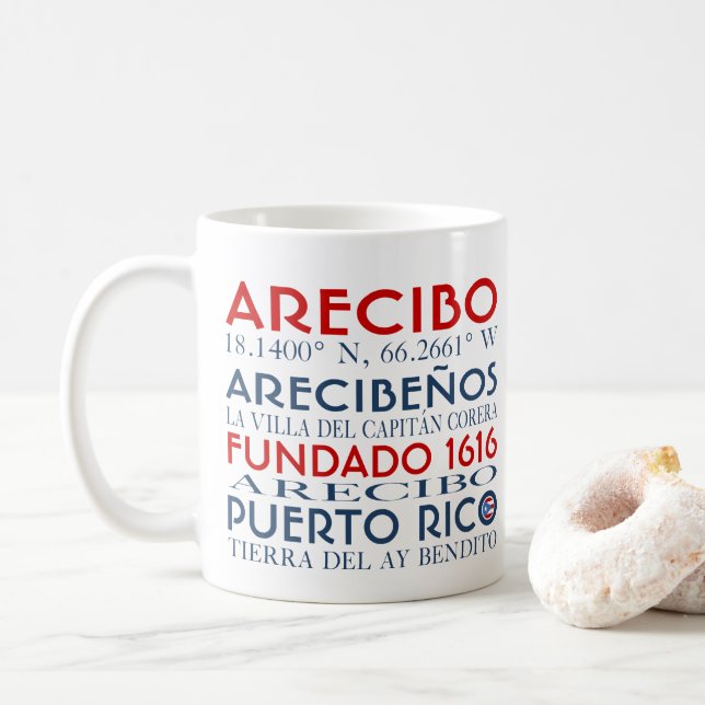 Caneca De Café Arecibo, Porto Rico (Com Donut)