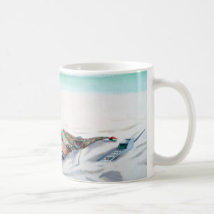Caneca De Café Areia de Sun e dinheiro III