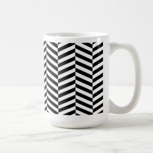 Caneca De Café Arenque Negro E Branco