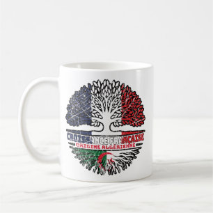 Caneca De Café Argélia Argelina Francesa França Árvore Bandeira
