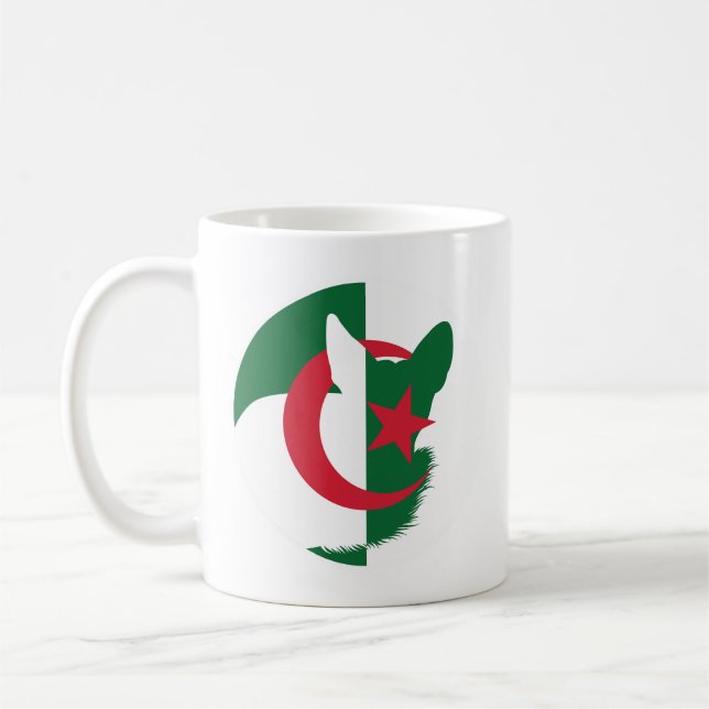 Caneca De Café Argélia Fennec Fox Bandeira Nacional Animal da Arg (Esquerda)